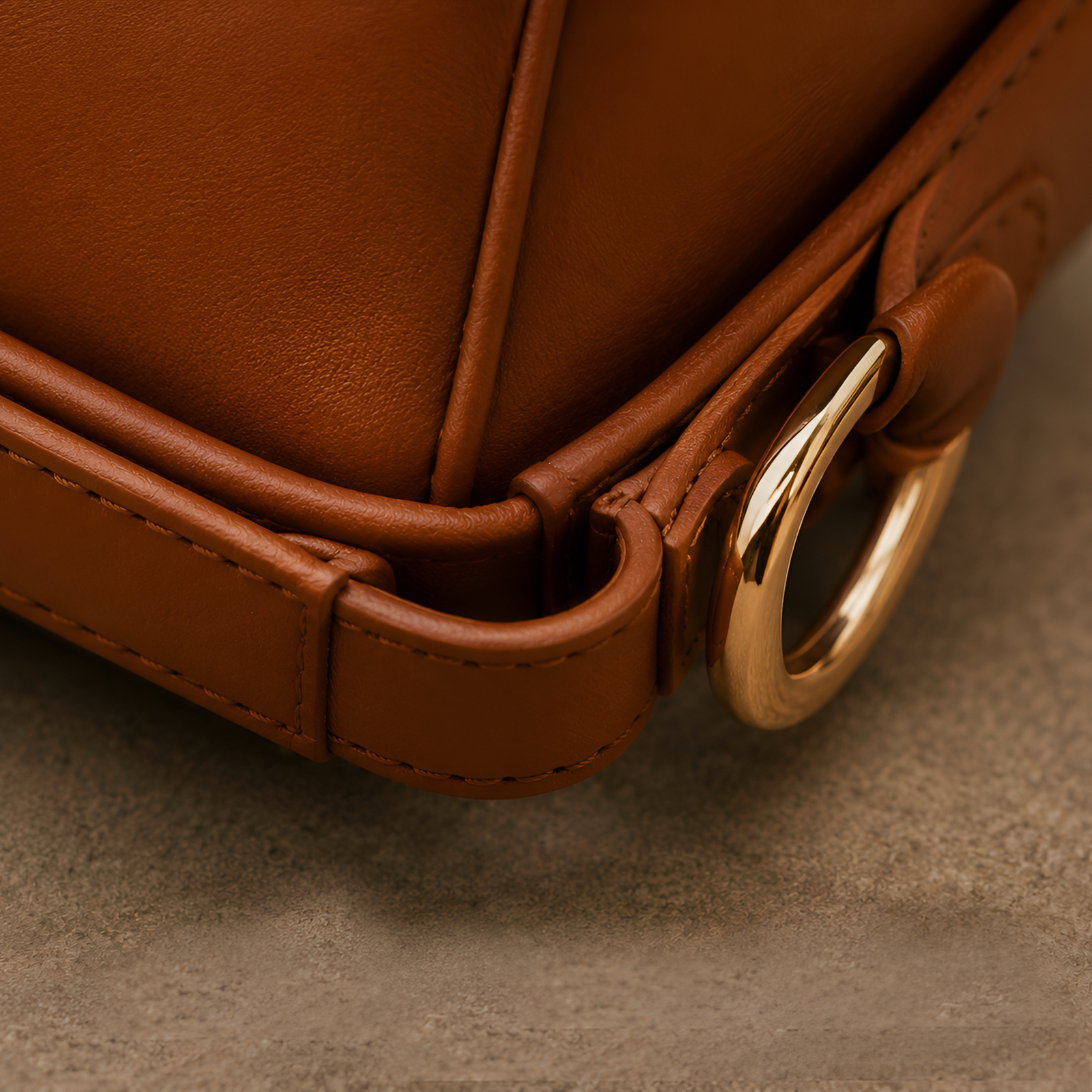 vegan leather bag side view